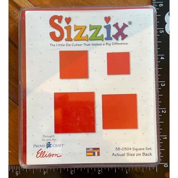 NEW Sizzix Die-Cutter Square Set 38-0304 By Ellison - Picture 1 of 2
